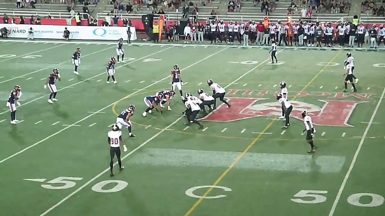 Ottawa Redblacks QB Jake Maier throws a 24-yard pass to Justin Hardy vs. Montreal Alouettes 6/28/26