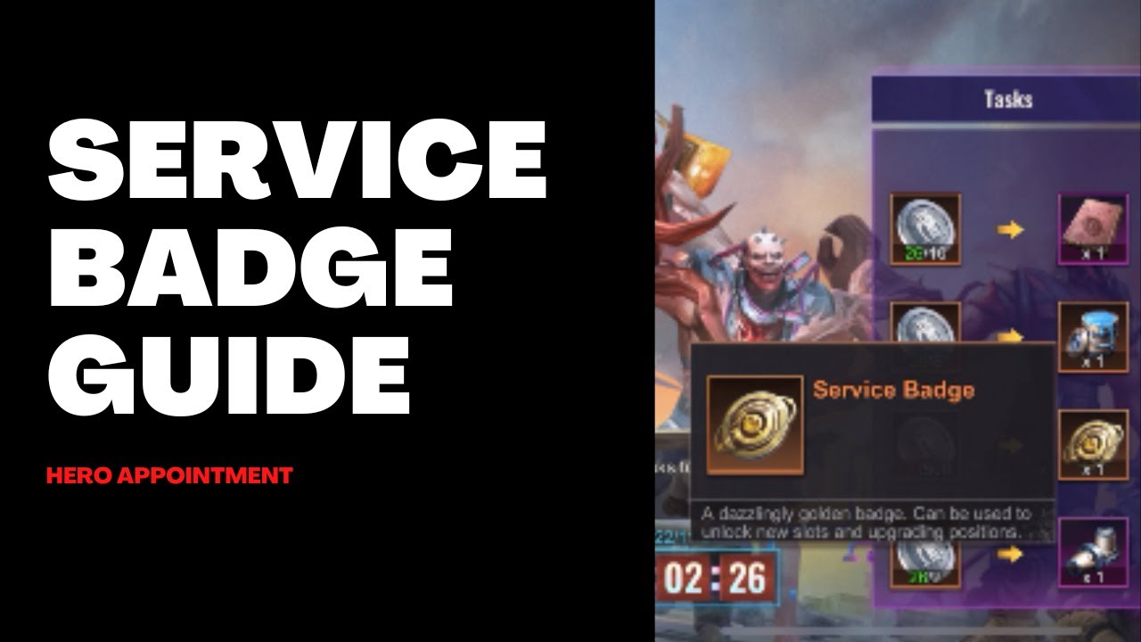 HERO APPOINTMENT | SERVICE BADGES USAGE
