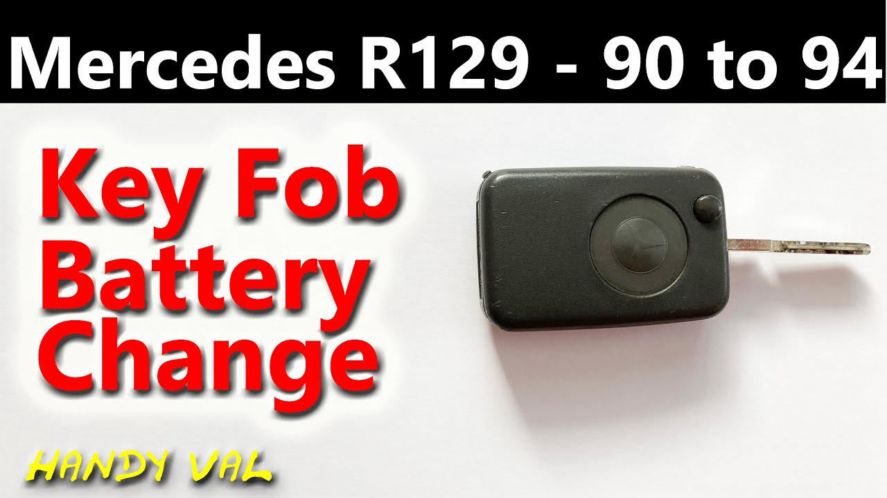 Mercedes R129 Infrared Key Fob Remote Battery Replacement, Synchronize, Reprogram. SL 1990 to 1994