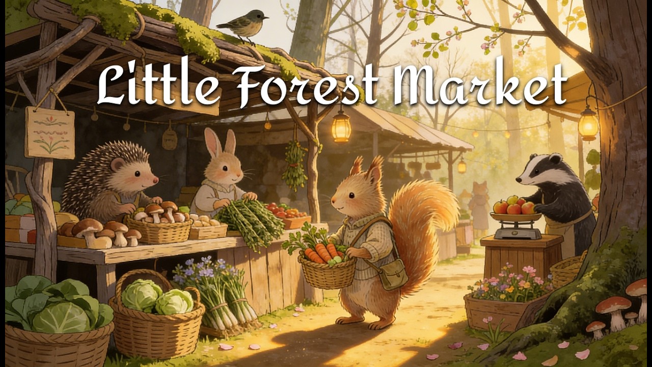 A Peaceful Day in Stillwood 🌿🐿️ Forest Market, Tea with a Friend & Cozy Evening