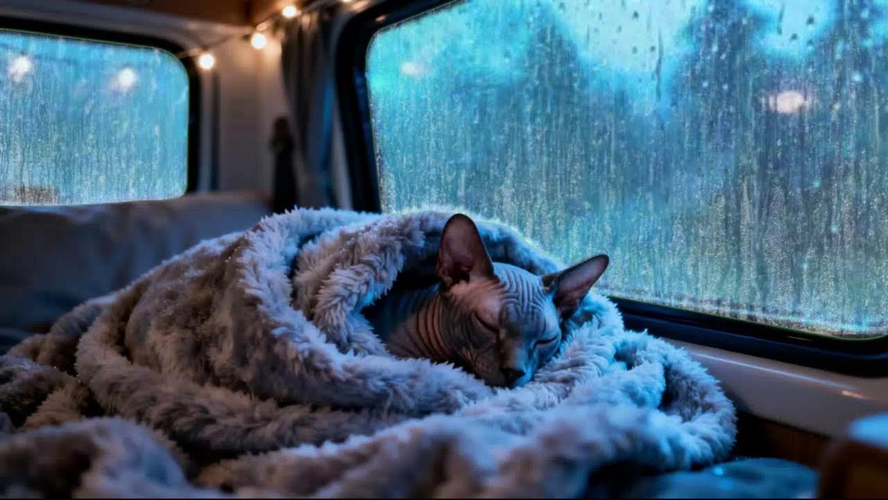 Smooth Rainfall on Car Roof | Relax Your Mind & Body