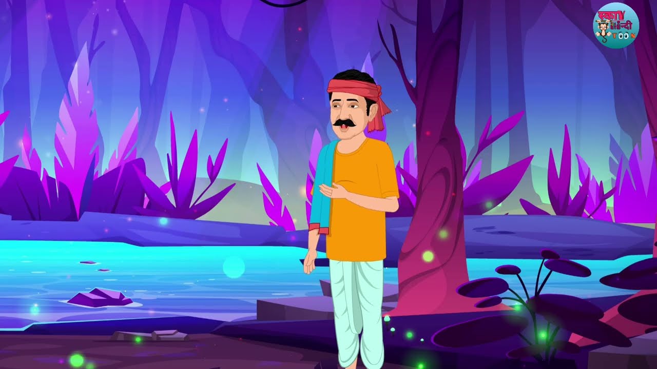 चतुर लकडहारा और जादूई तोता |  Moral Stories | cartoon story Hindi