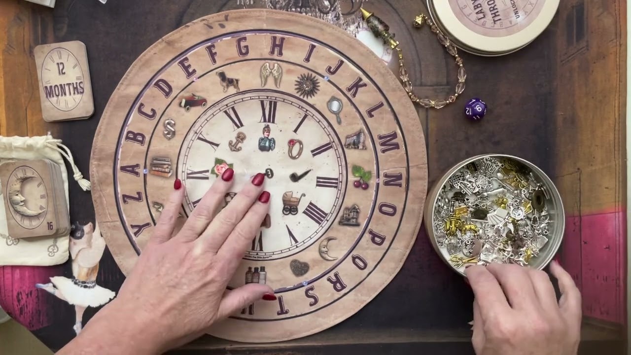Charm casting mediumship reading using my Labyrinth Through Time™ charm casting system.