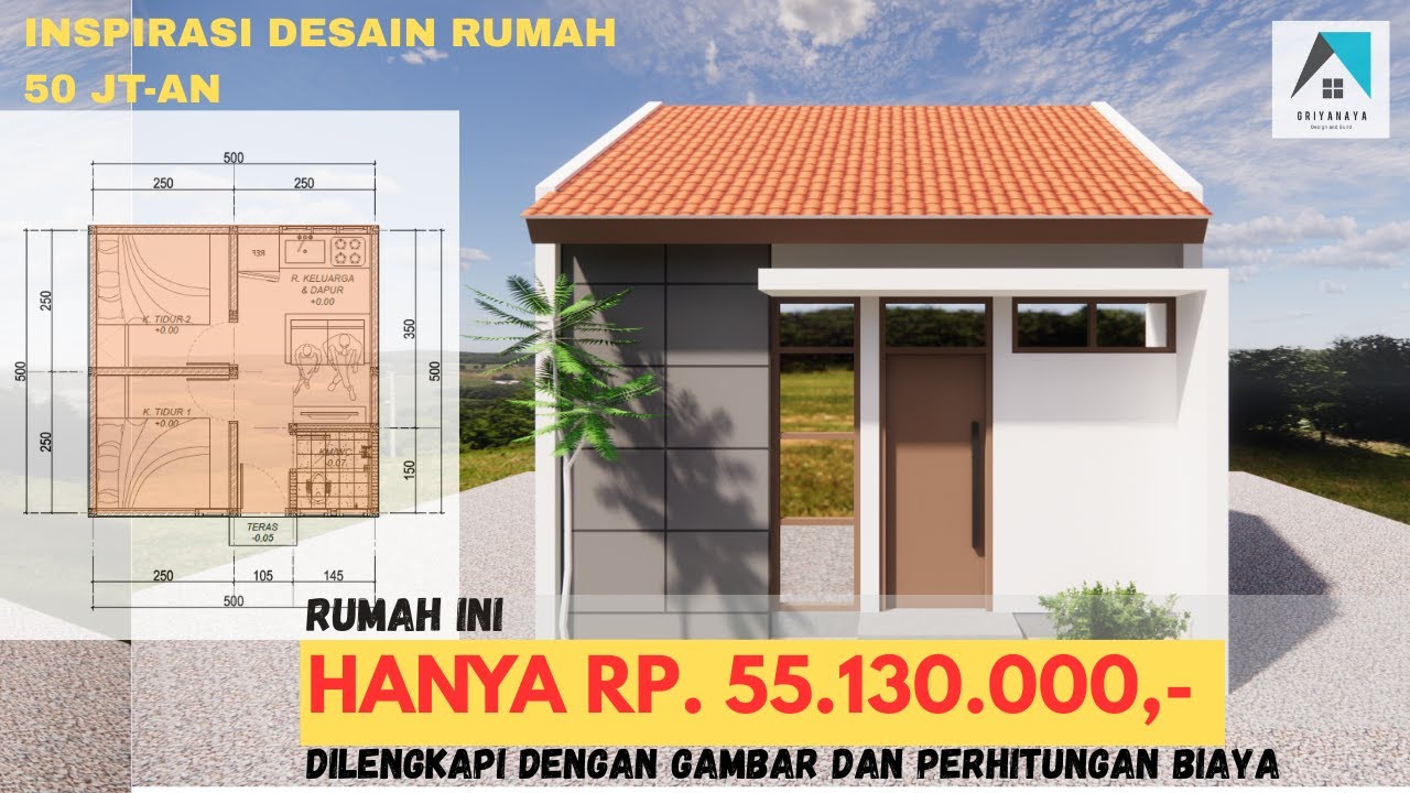RUMAH MINIMALIS POPULER 2025 DENGAN BIAYA PEMBANGUNAN 50 JUTA-AN | 2 KAMAR TIDUR