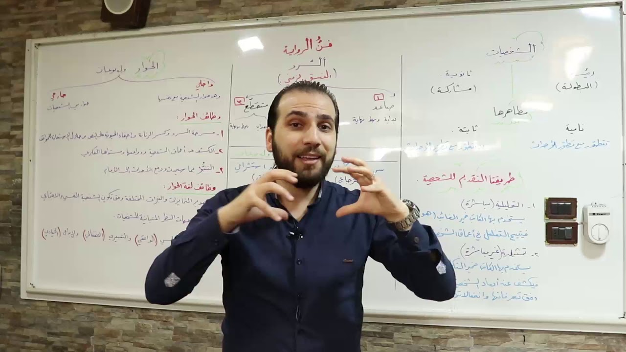 فن الرواية اللغة العربية بكالوريا سوريا ( الجزء الأول)