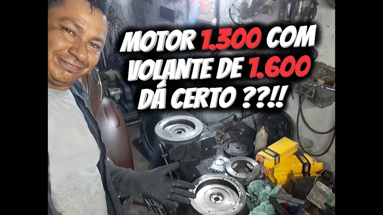 FUSCA HULK TURBO  | MOTOR 1300 COM VOLANTE DE 1600 | DA CERTO ? | CABE VOLANTE 1600 NO MOTOR 1300 ??