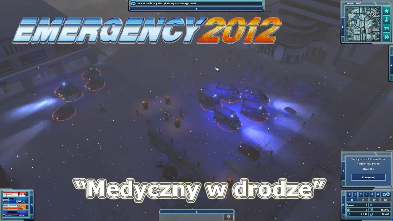 Emergency 2012 Deluxe Edition - Mapa: Śnieg - GamePlay #1 - 