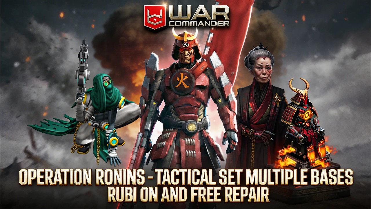 WAR COMMANDER OPERATION RONINS | 5-3-2026 | FREE REPAIR ON MAP RUBI ON | TACTICAL SET MULTIPLE BASES