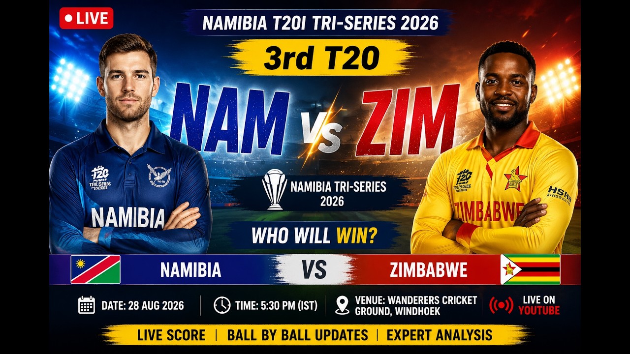 🔴 NAM vs ZIM, 3rd T20 | Namibia vs Zimbabwe LIVE | Namibia T20I Tri-Series 2026 | Live Cricket