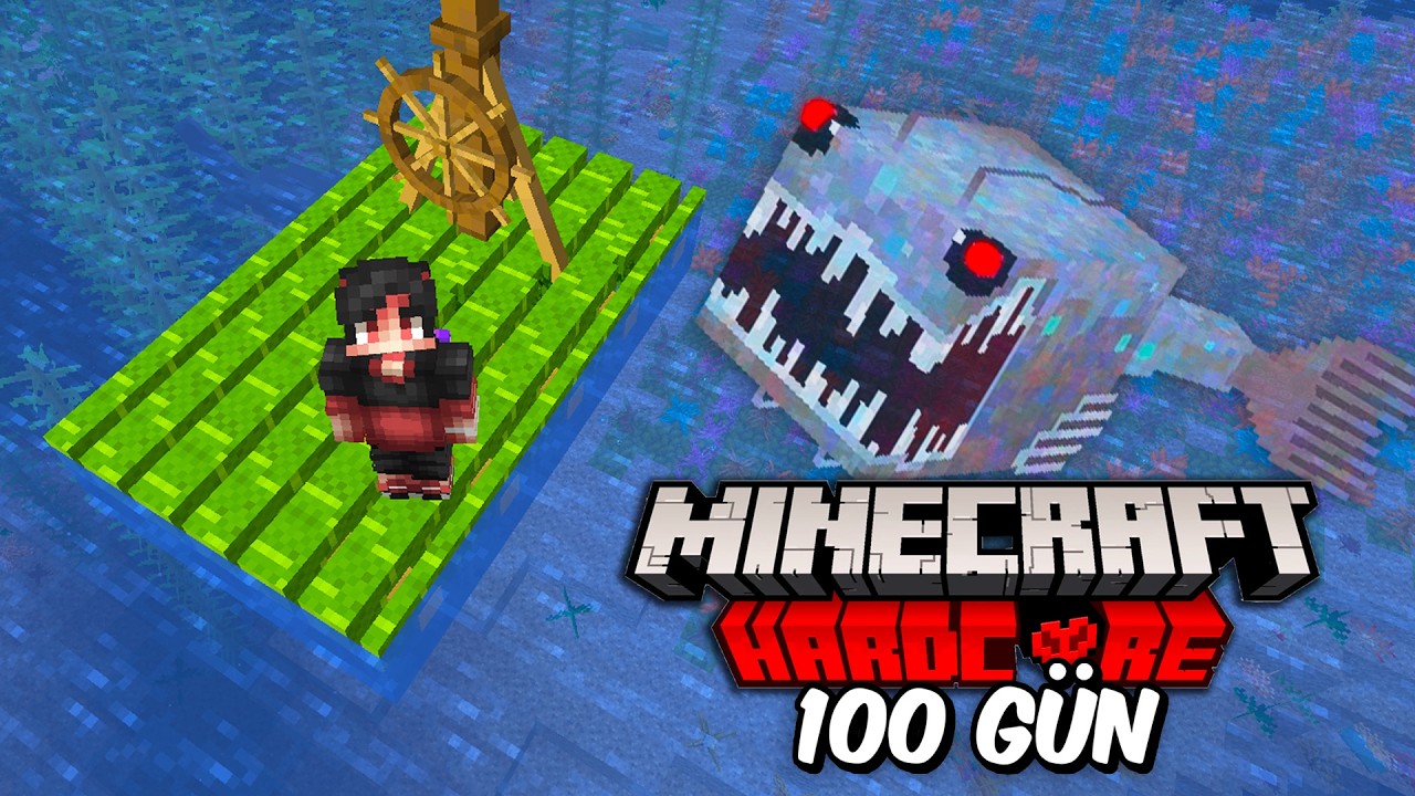 Minecraft Hardcore'da OKYANUSUN ORTASINDA Mahsur kaldım.. (RAFT #1)