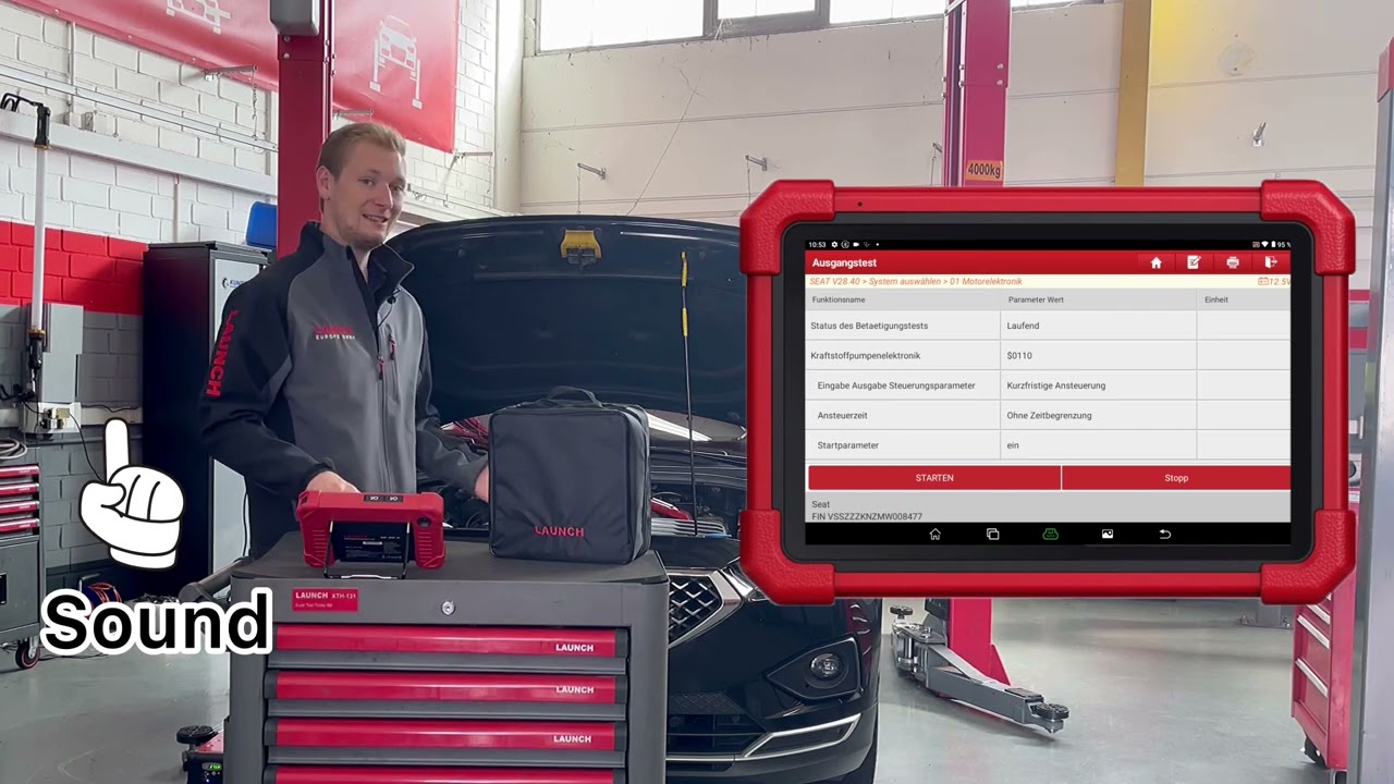 LAUNCH CRP MOT IV Funktion Betätigungstest