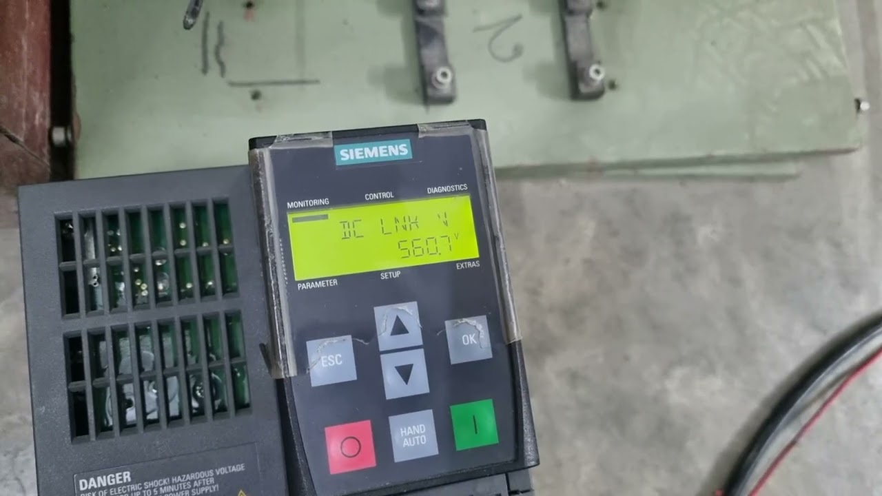 Siemens G120 VFD DC link down scenario