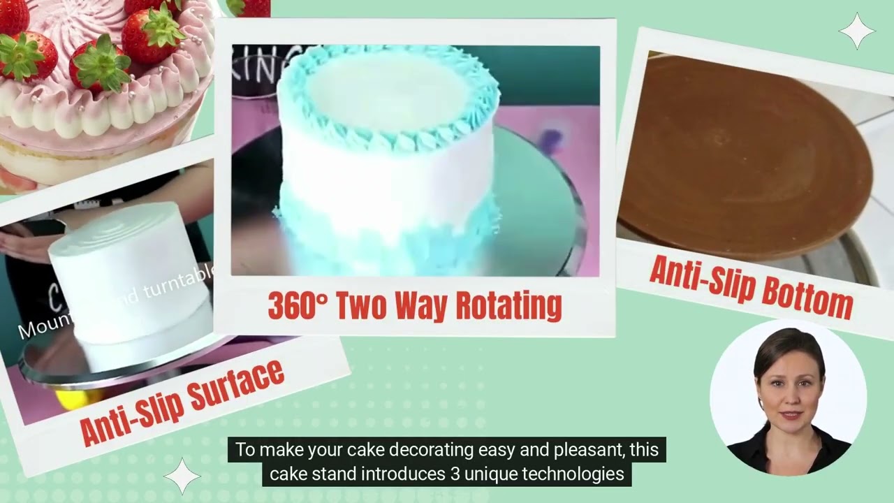 The Best Value  Revolving Cake Stand Decorating Set You Can Find on Amazon