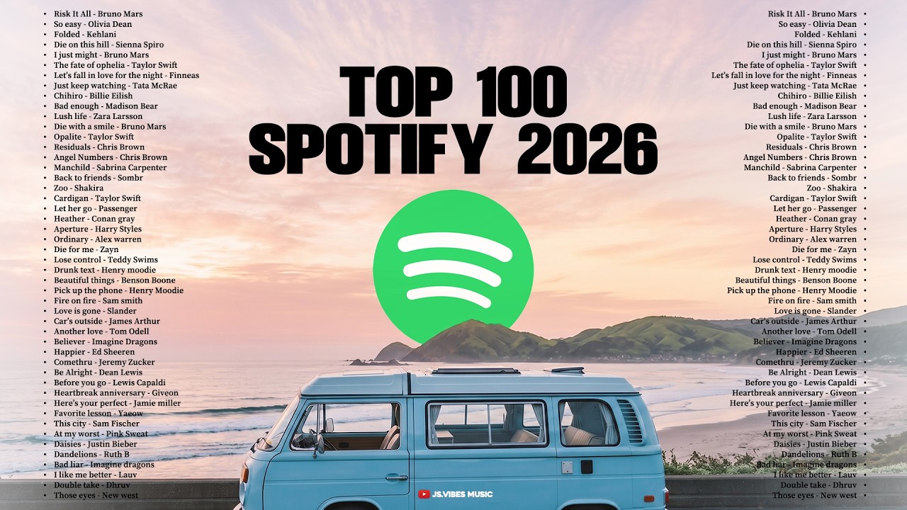 Top Trending 100 Music Spotify 2026🟢|| Chill and Positive Vibes English Songs -- Slow Acoustic Music