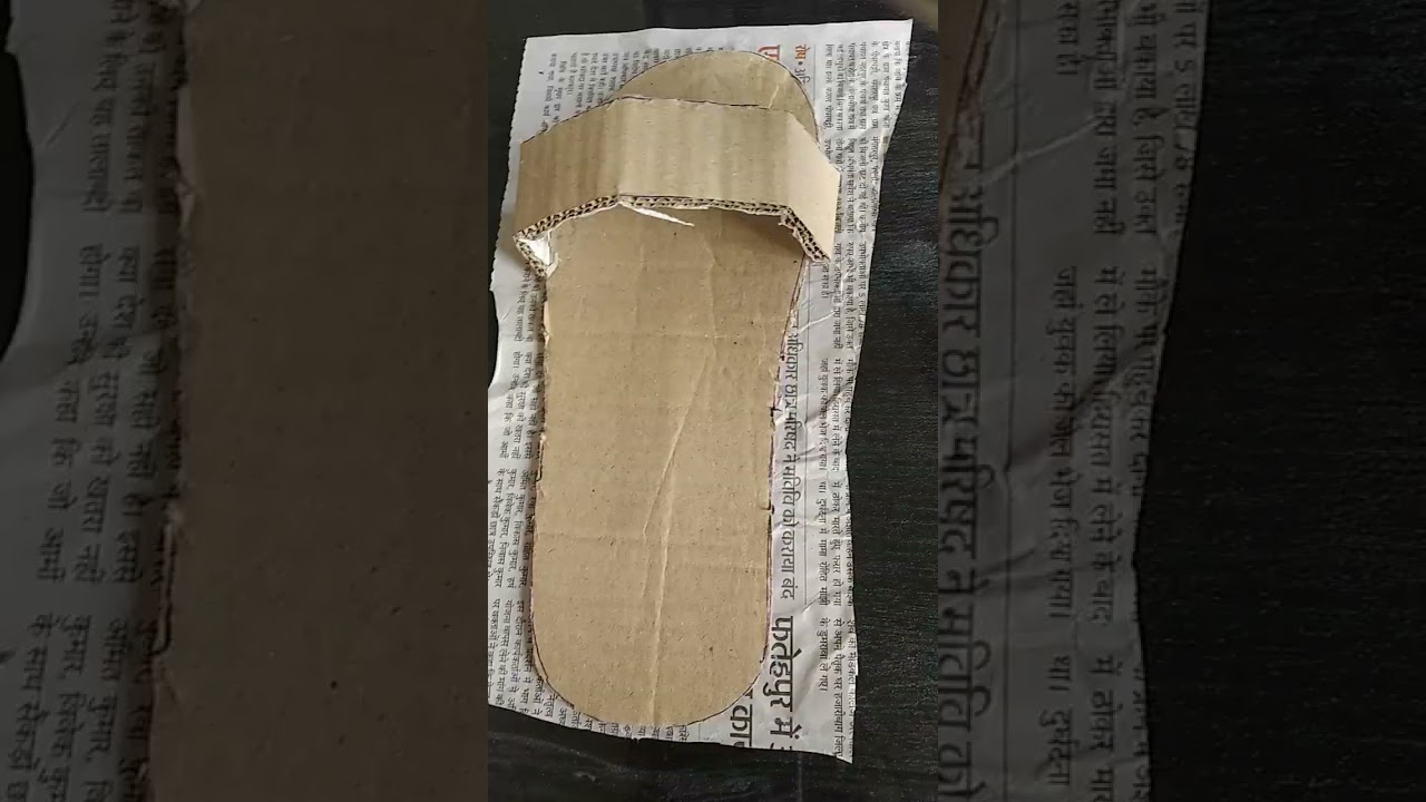 DIY slipper with cardboard #short #craft #diy #viral #10recycleartproject