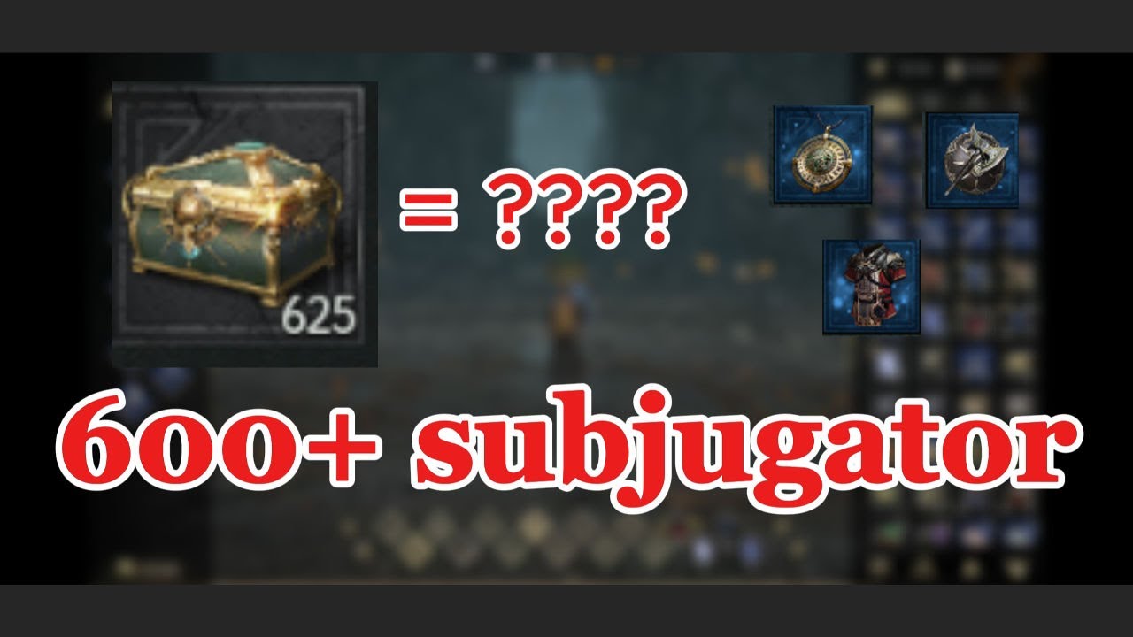 600+ subjugator equipment chest (Legend of Ymir)