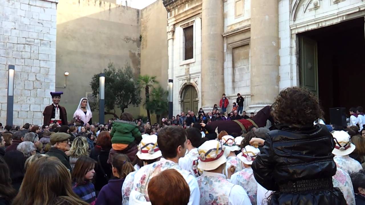 Catalan town festival in the winter; Vilanova i la Geltr&uacute; - la mulassa