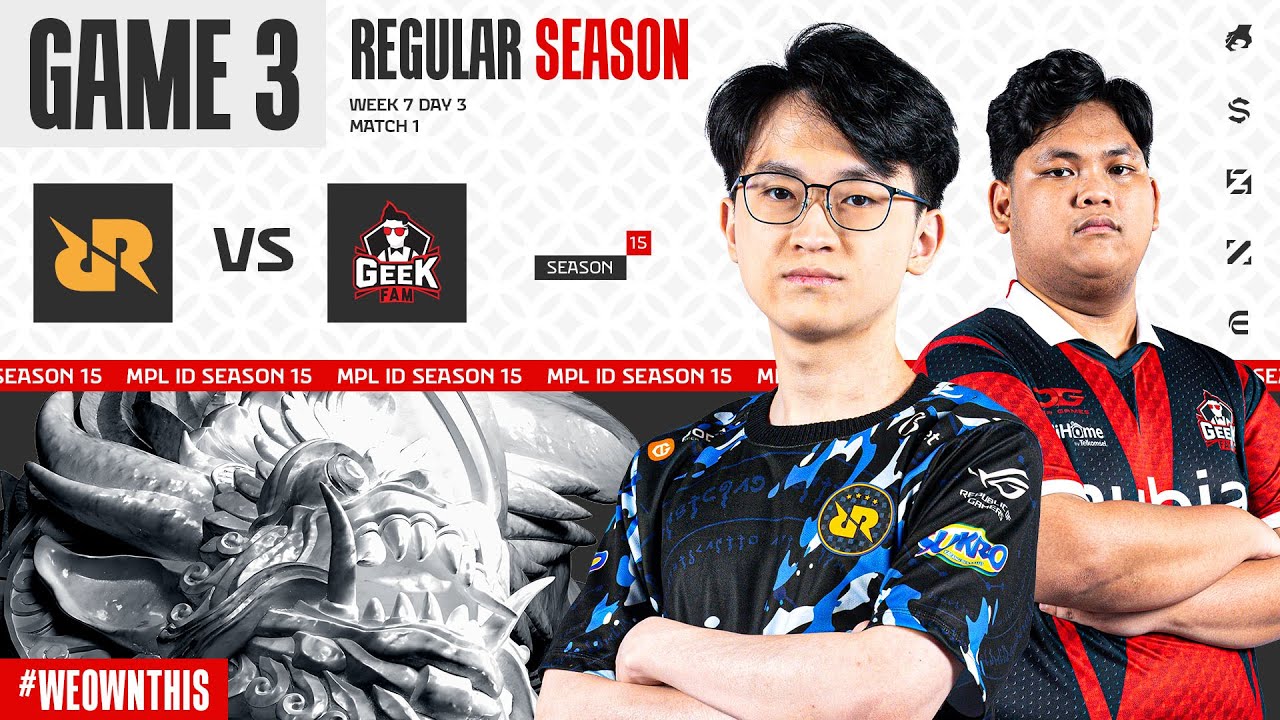 RRQ HOSHI vs GEEK FAM ID | Regular Season Week 7 Day 3 | Game 3 | #MPLIDS15
