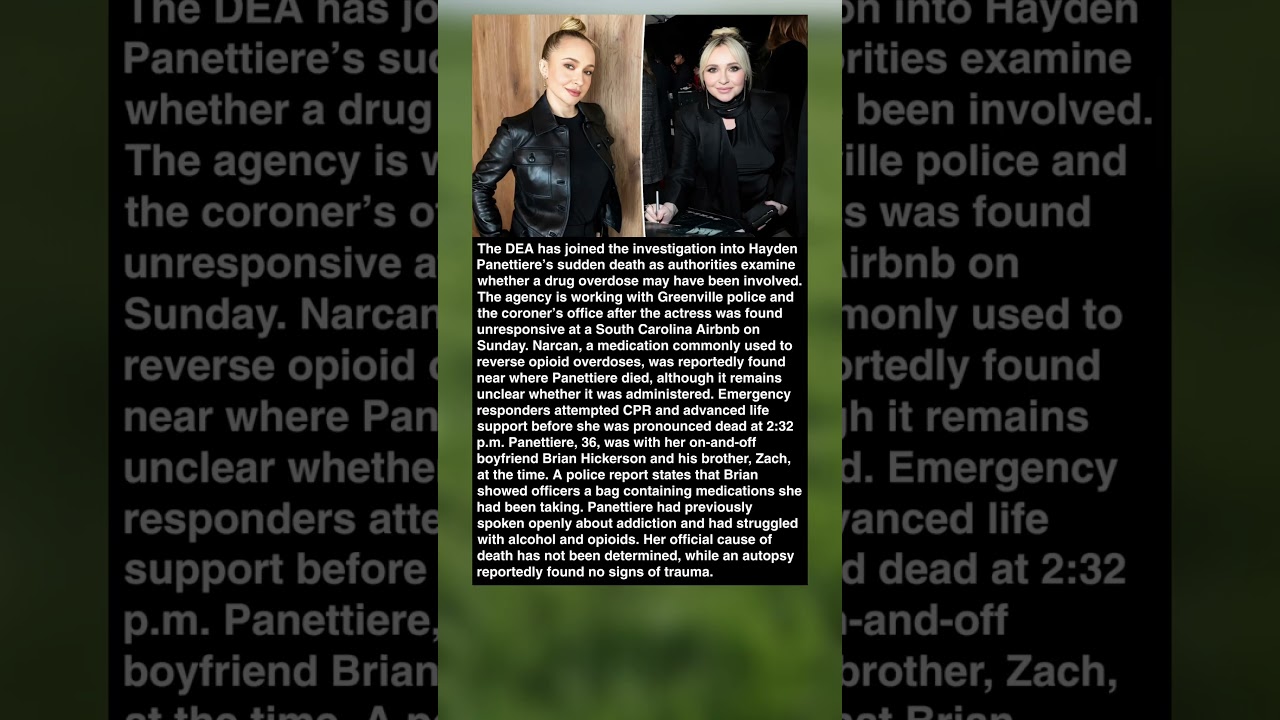 DEA Joins Investigation Into Hayden Panettiere&rsquo;s Death Amid Overdose Concerns #shorts