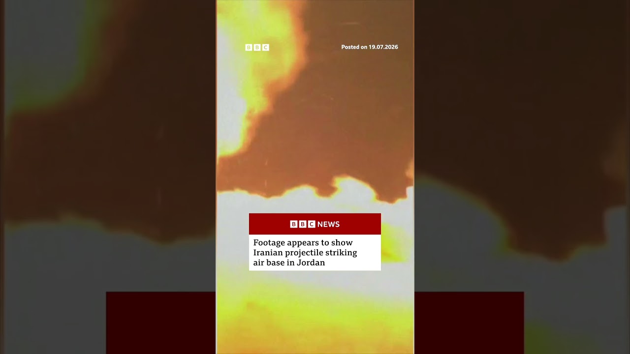 Footage appears to show Iranian projectile striking Jordan air base. #BBCNews