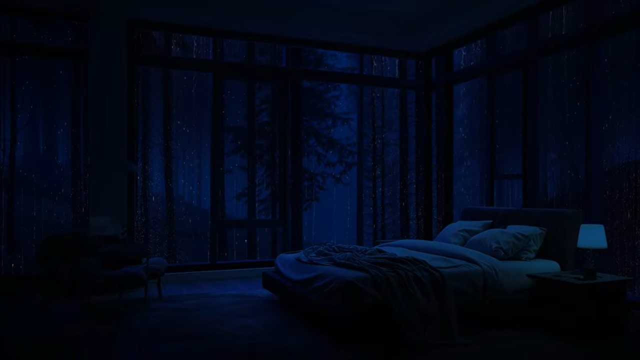 Heilender Regen um Mitternacht – Eine friedliche Auszeit zum Schlafen und Meditieren 🌧️