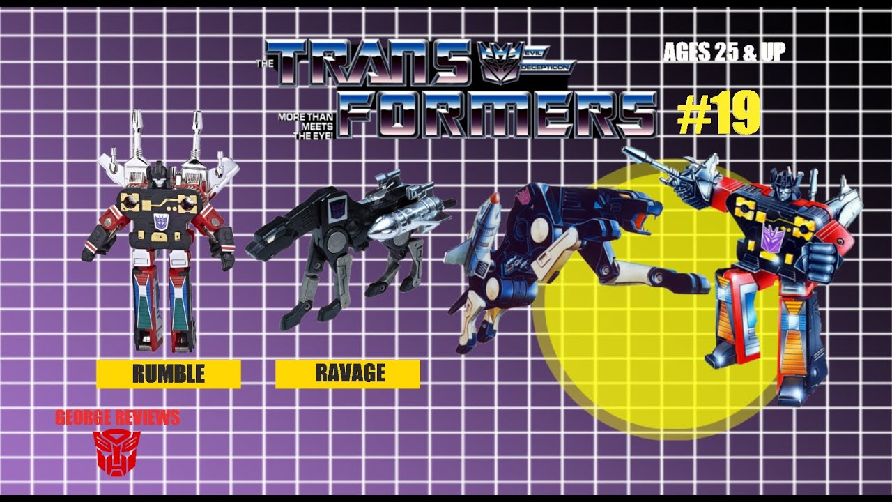 TRANSFORMERS G1 DECEPTICON RUMBLE & RAVAGE Vintage TOY REVIEW