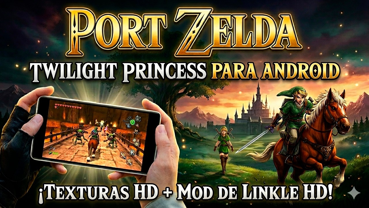 JUEGA ZELDA TWILIGHT PRINCESS (DUSKLIGHT) EN TU M&Oacute;VIL. TEXTURAS HD + MOD LINKLE + CONTROLES T&Aacute;CTILES