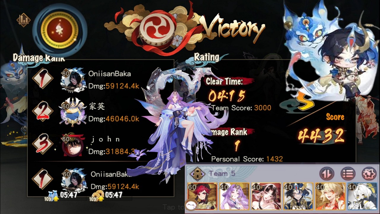 [Onmyoji] Ultra Tsuchigumo buff Fragile but i used Kanna and Neko - Power of the Dream and Hiromasa.