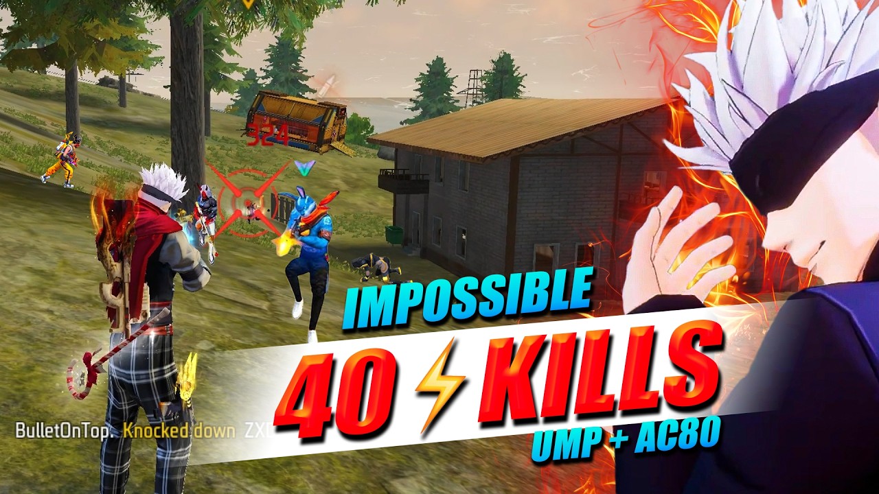 Impossible 40 Kills! 😱 P90 + AC80 is BROKEN ⚡ Garena Free Fire Solo vs Squad