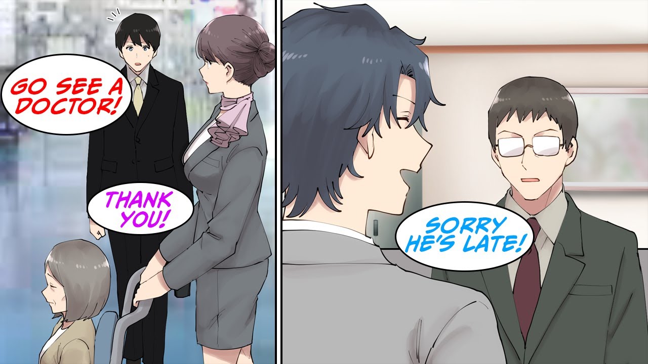 Helped out this old lady at the airport, but then… [Manga Dub]