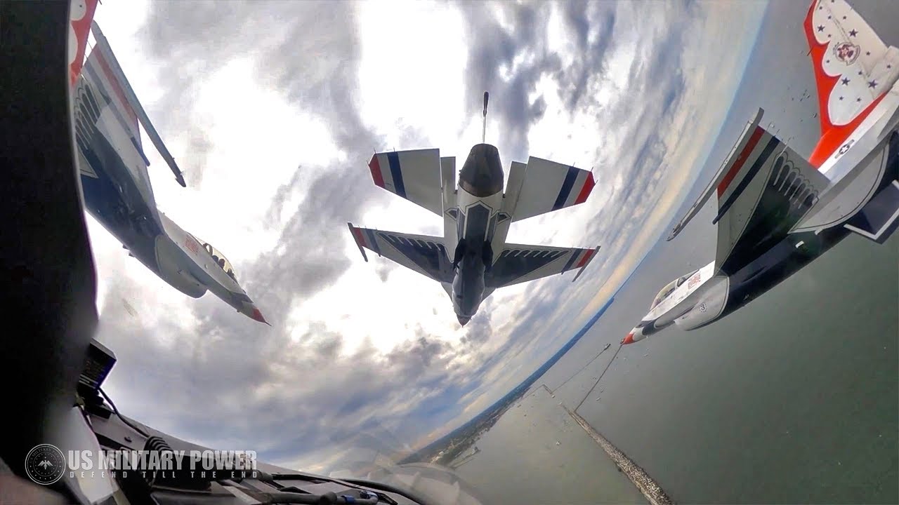 Удивительные кадры из кабины пилота Thunderbirds ВВС США