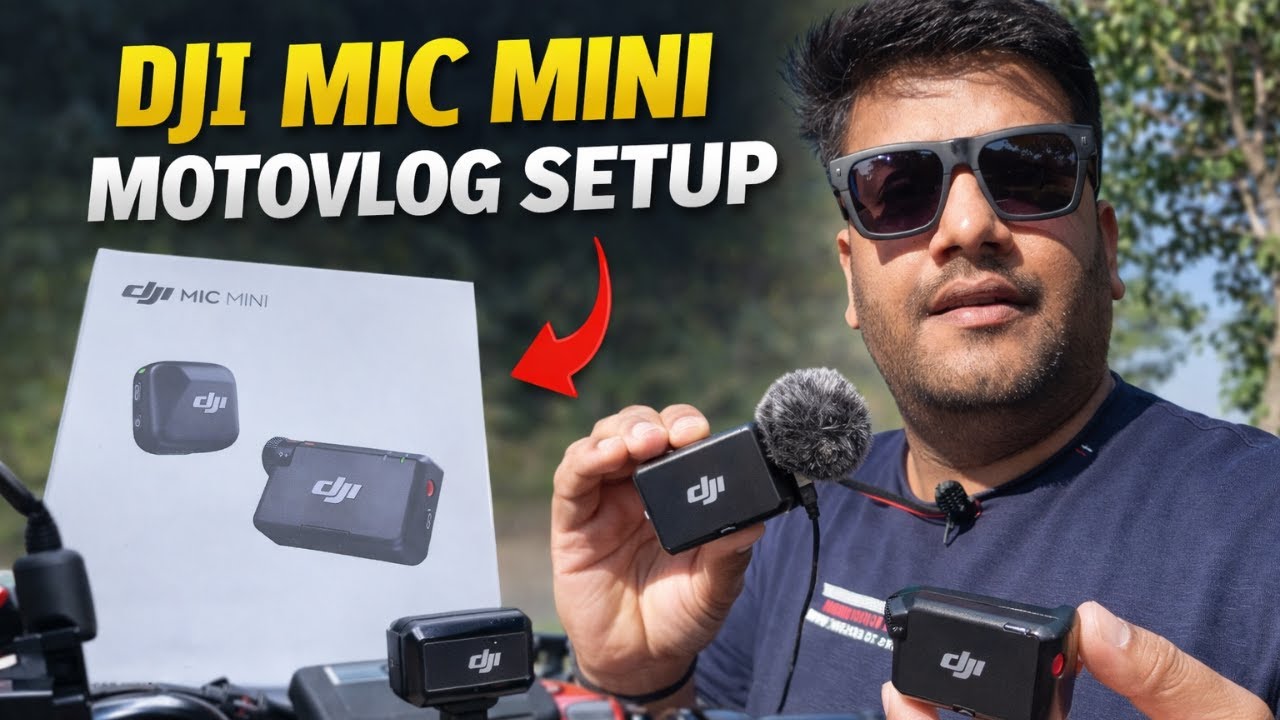 ⁉️DJI Mic Mini + Action 4 Best wireless mic setup for MotoVlogging  | Motorpur