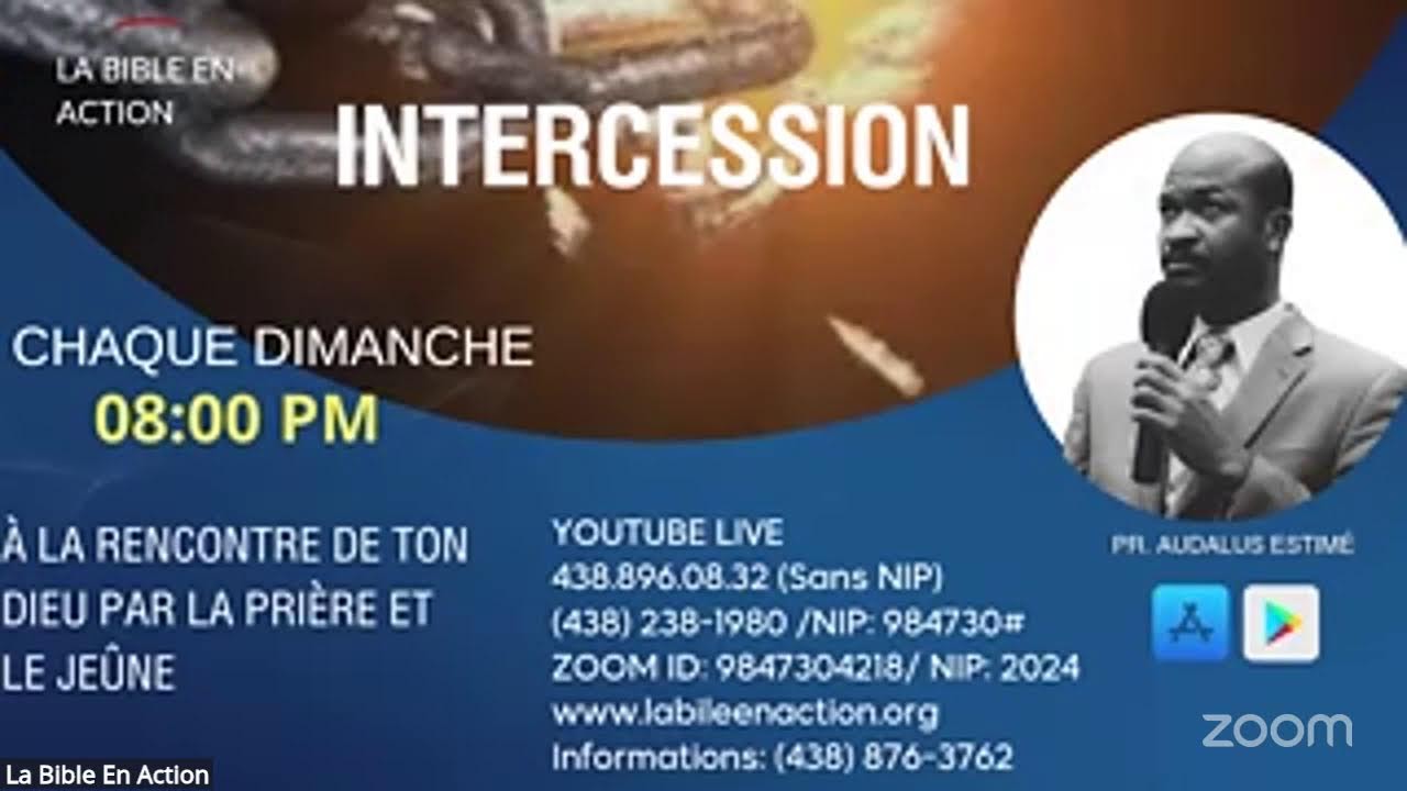 LA BIBLE EN ACTION - A LA RENCONTRE DE TON DIEU - 25 JANV. 2026 - PR. AUDALUS ESTIMÉ