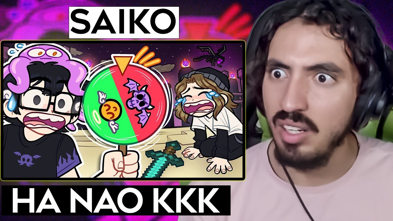 atrapalhando ou ajudando um NOOB a finalizar o MINECRAFT pela primeira vez - SAIKO  | Leozin React