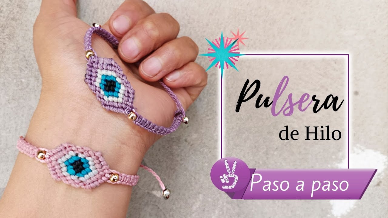 Cómo hacer Pulsera de hilo #26|DIY Macrame✨ Paso a paso.