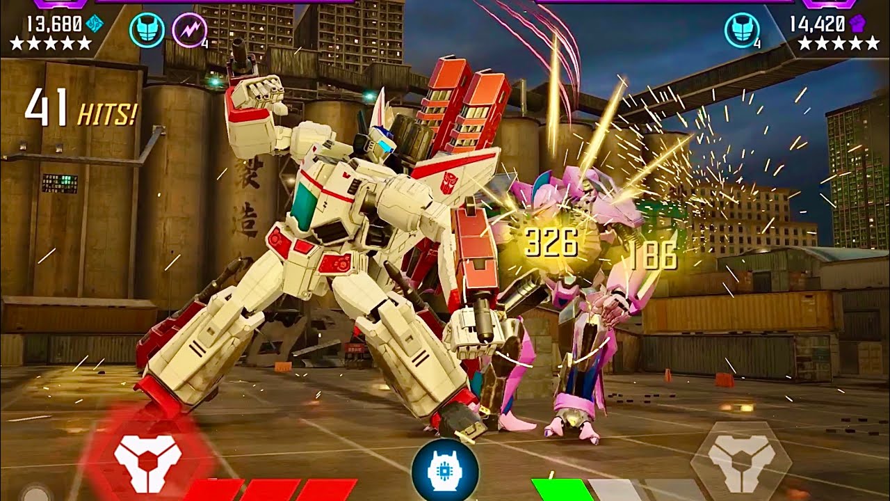 Jetfire vs Armor Lane Brawler Shark: The Power of Shieldmasters — Transformers: Forged to Fight