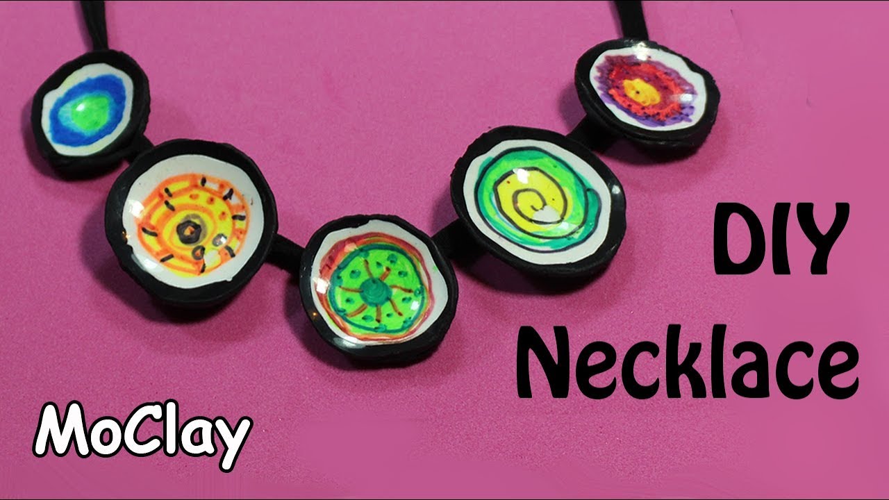 Diy Necklace ink - Polymer clay tutorial
