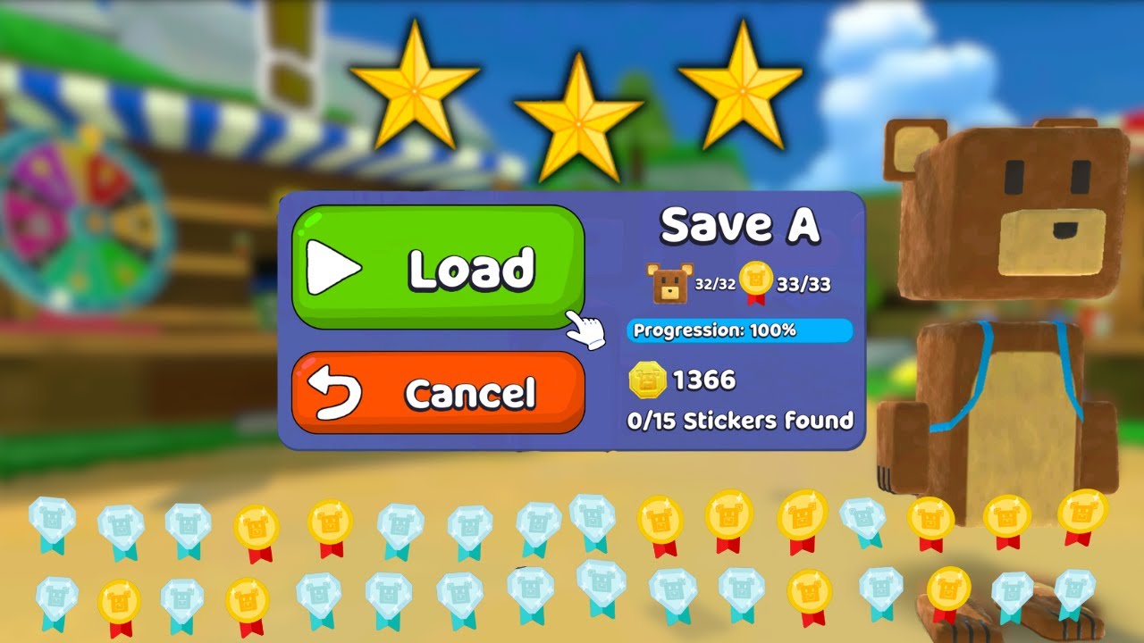 HOW TO GET 3 STARS IN SAVE DATA 12.1.3 SUPER BEAR ADVENTURE ⭐