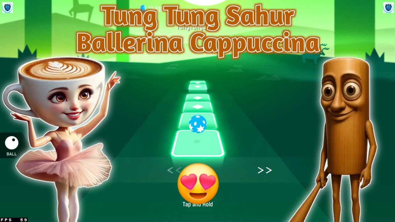 Tung Tung Tung Sahur Love Ballerina Cappuccina - Tiles Hop Widescreen