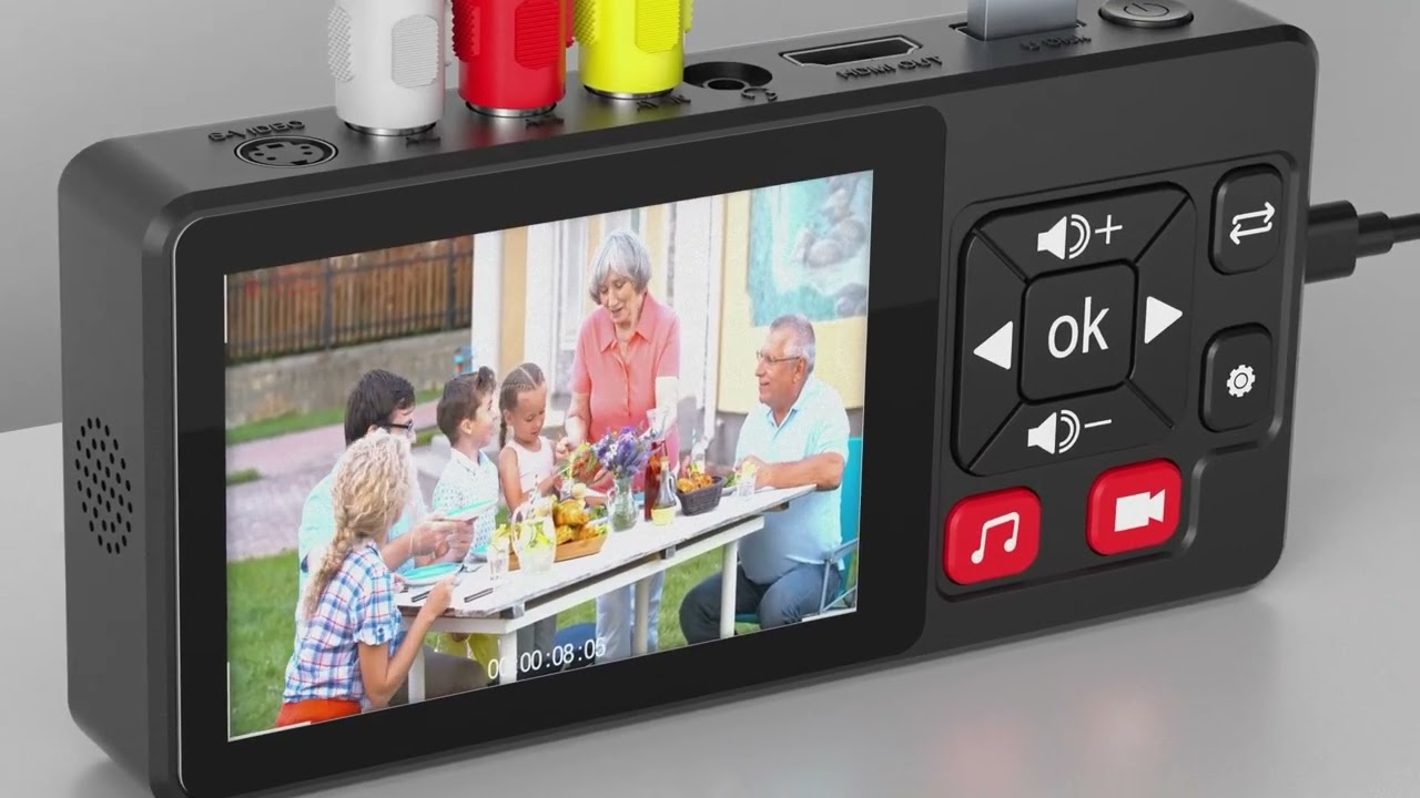 DigitPro- Video to Digital Converter 2.0, VHS to Digital Converter Recorder with Remote