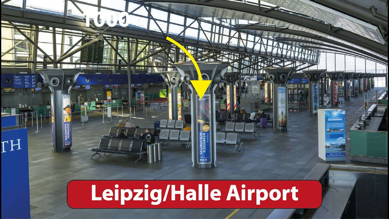 walking tour Leipzig/Halle International Airport , Halle Airport, Germany