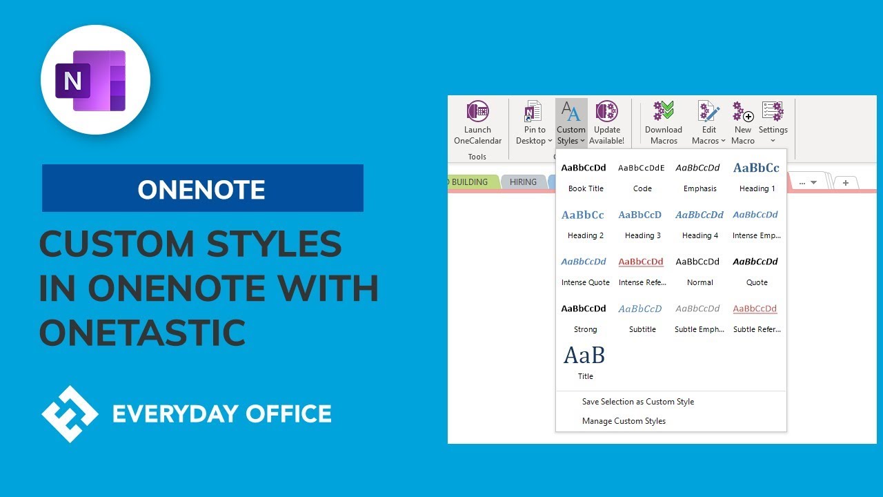 Custom Styles in OneNote