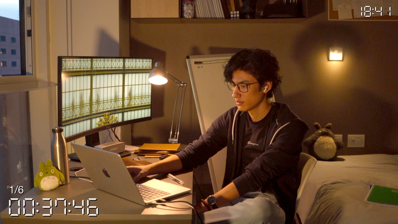 6h study with me live pomodoro 50/10 | rain sounds