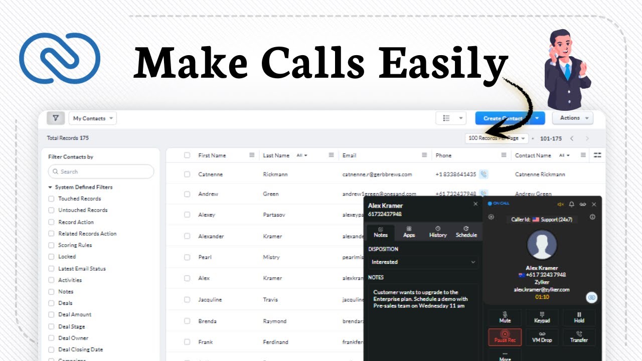 How to make calls using Zoho CRM (Efficient Calling)