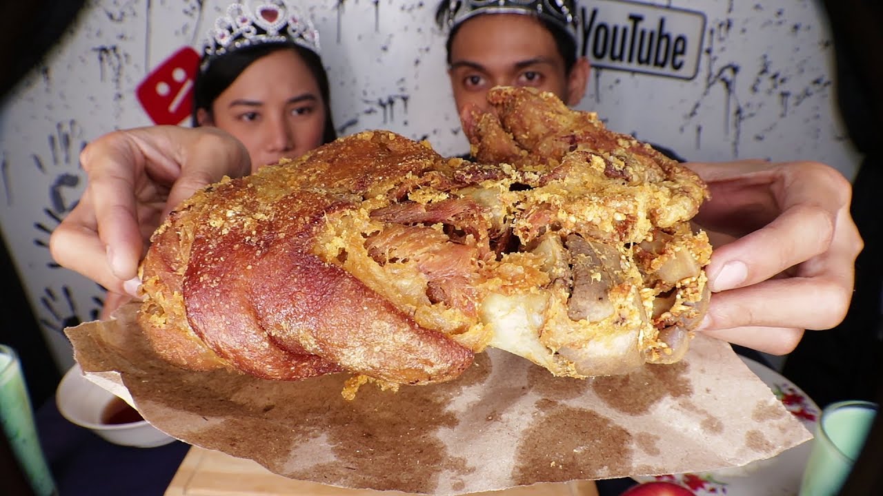 Extra Large Crispy Pata MUKBANG!!! Super Crunchy Sounds
