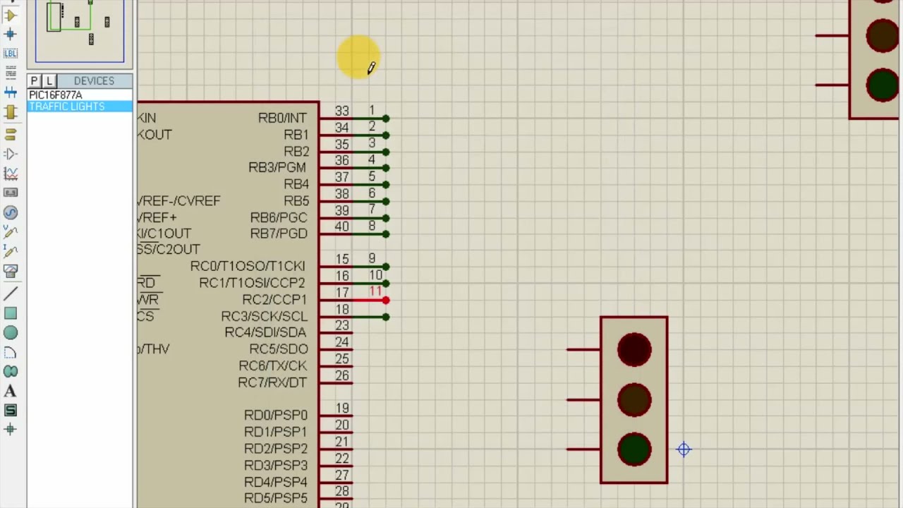 traffic lights using pic