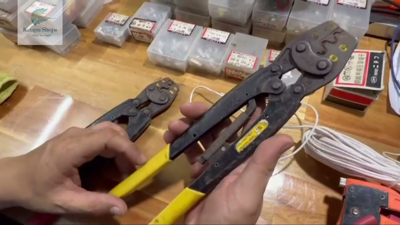 Electrical wiring technique using Japanese cos heads and sleeves, Japanese crimping pliers #Nichifu
