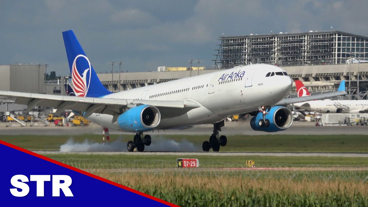 Air Anka Airbus A330s at Stuttgart Airport