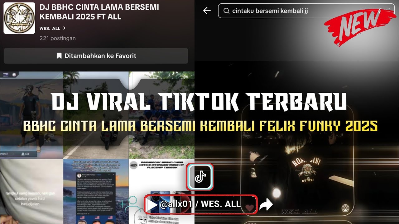DJ BBHC CLBK - CINTA LAMA BERSEMI KEMBALI 2025 FELIX FVNKY - (SLOWWED REVERB BY WES ALL)