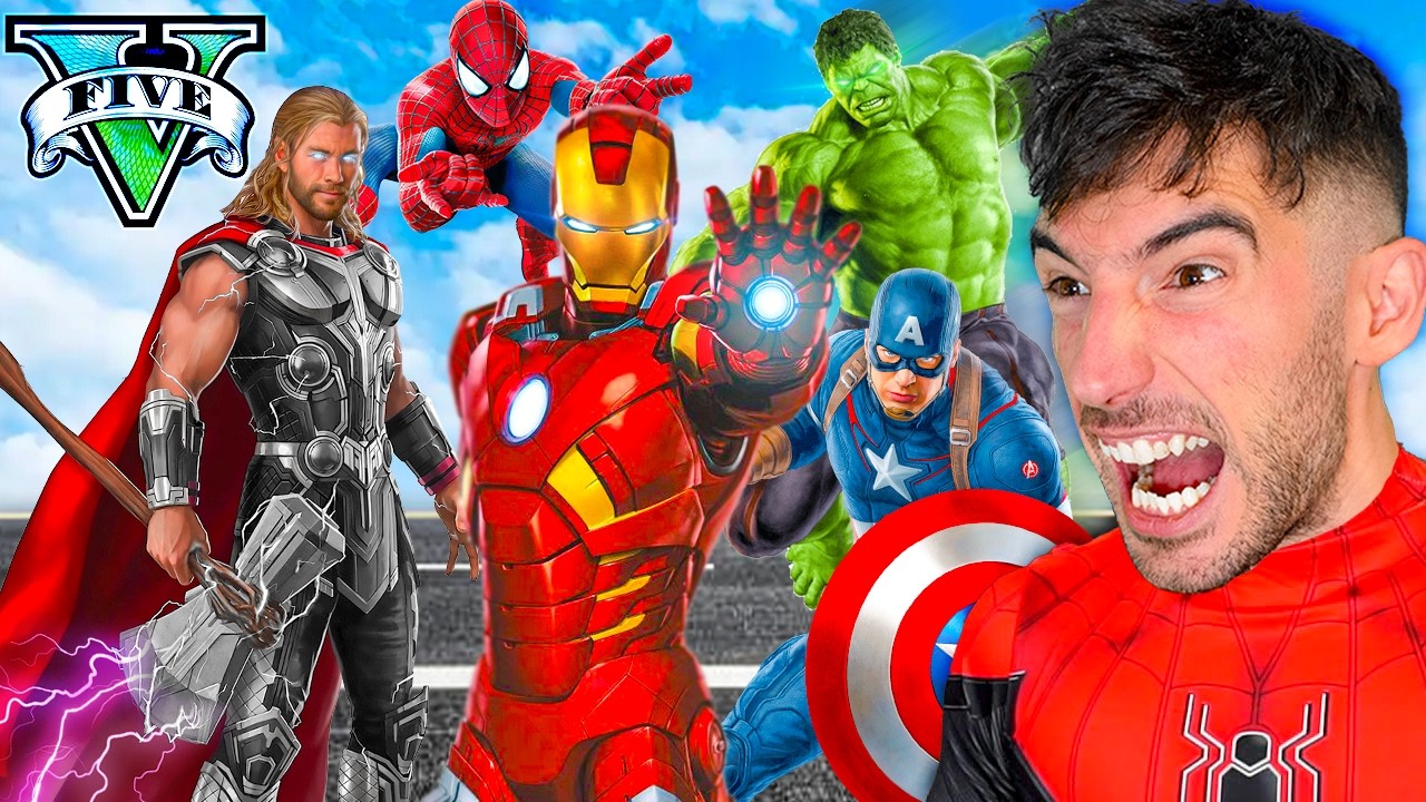 TODOS LOS SUPERHEROES EN GTA 5 !!